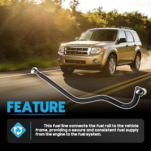 مجموعة خرطوم خط الوقود 9L8Z-9288-B مناسبة لسيارات Ford Escape 3.0L V6 2009-2012 مناسبة لخط الوقود Mercury Mariner 3.0L V6 2009-2011 من السكك الحديدية إلى الإطار 9L8Z9288B in Kuwait