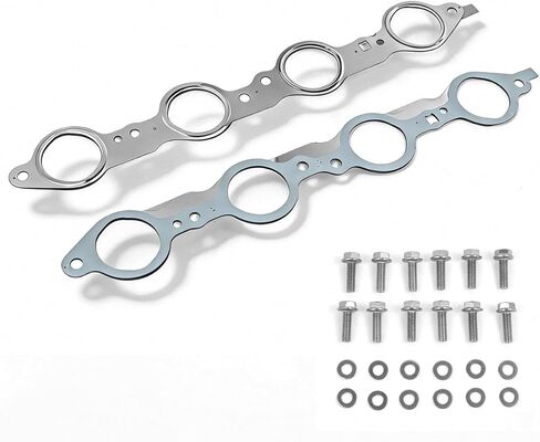 LS MLS Exhaust Manifold Gasket with Bolts Kit Replace# 12617944 12558573 For Chevy Silverado Suburban GMC Sierra LS1 LS2 LS3 LS6 LQ4 LQ9 LM7 4.8 5.3 5.7 6.0 6.2 Engines (Not LS7) in Kuwait