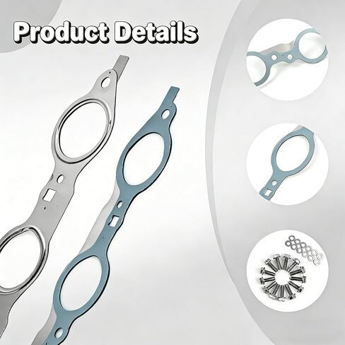 LS MLS Exhaust Manifold Gasket with Bolts Kit Replace# 12617944 12558573 For Chevy Silverado Suburban GMC Sierra LS1 LS2 LS3 LS6 LQ4 LQ9 LM7 4.8 5.3 5.7 6.0 6.2 Engines (Not LS7) in Kuwait