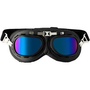 Classic Pilot Style Motorcycle Goggles - Vintage Helmet Compatible, Windproof & Dustproof Lens for Dirt Bike in Saudi Arabia