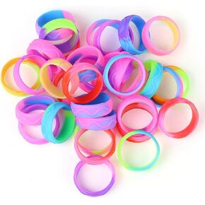 50 Pcs Silicone Anti Slip Ring Reusable Protection Rubber Rings Non-Slip Small Rubber Grips Sleeves for Tool Handles, Rods & Grips (0.87 Inch Diameter) (Mix-color) in Saudi Arabia