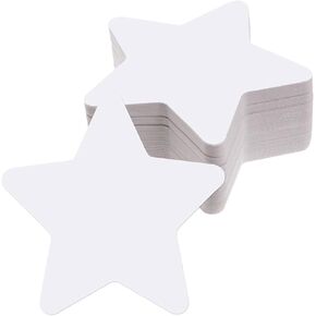 100 Pcs White Star Cutouts Paper Die Cut Stars White Star Stickers Double Sided Paper Star Decorations for Classroom Bulletin Board DIY Crafts Party Wall Decor in Saudi Arabia
