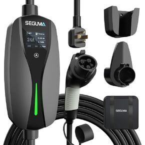 شاحن NEMA 14-30 المستوى 2 EV، شاحن محمول للمركبات الكهربائية مع كابل 24A 240V 25FT، تيار قابل للتعديل (10-24A)، محطة شحن منزلية متنقلة مع قابس مجفف ذو 4 شقوق للسيارات الكهربائية J1772 in Kuwait
