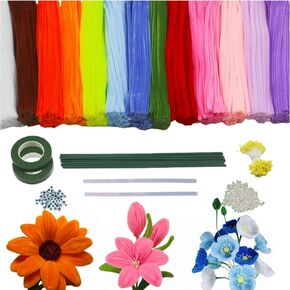 zoqdtu Bulk Pipe Cleaners 500 Pack, Pipe Cleaners Craft & Flower Kits, 13 Color Chenille Stems 12" x7mm, DIY Floral Craft Supplies for Adults Teens Ages 14+ in Saudi Arabia
