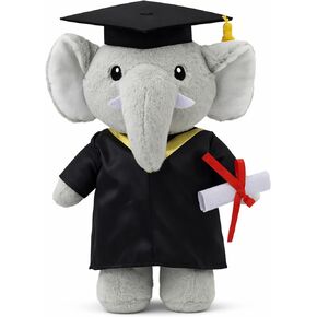 2026 Graduation Elephant Stuffed Animal – Soft Plush Toy with Graduation Cap, Gown & Diploma, Ideal Gift & Party Decor (Elephant) in Saudi Arabia