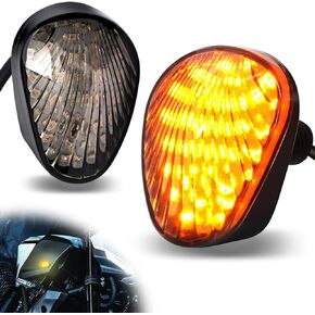 Motorcycle Flush Mount Turn Signal, 12V Smoked LED Indicator Light Blinker 2PCS Fit for Yamaha YZF R1 R3 R6 R6S Fazer FZ FZ1 FZ6 FZ6R FZ07 FZ8 FZ09 MT-07 MT-09 TMAX, Amber in Saudi Arabia