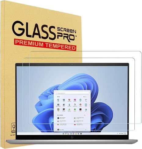 YINOVEEN 2 واقي شاشة من الزجاج المقوى مقاس 14 بوصة لجهاز الكمبيوتر المحمول HP 14 بوصة/HP Pavilion X360 14/HP Chromebook 14/HP Stream 14/HP ProBook 14 مع كمبيوتر محمول بنسبة عرض إلى ارتفاع 16:9، صلابة 9H in Kuwait