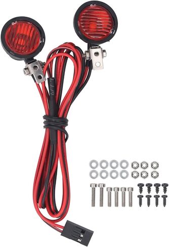 RC سيارة LED عالية السطوع التوافق العالمي لمحور SCX10 90046 1:10 RC الزاحف ABSLED 23.6in (الضوء الأحمر) in Kuwait