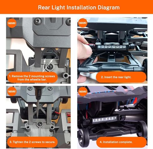 متوافق مع Traxxas Mini XRT - مصابيح LED أمامية بيضاء ومصابيح LED حمراء خلفية in Kuwait
