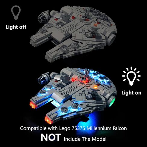 LED Light Compatible with Lego New Hope Millennium Falcon 75375, Upgraded Lights for Lego Millennium Falcon 25th Anniversary Buildable Starship Building Set(Model Not Included) in Saudi Arabia