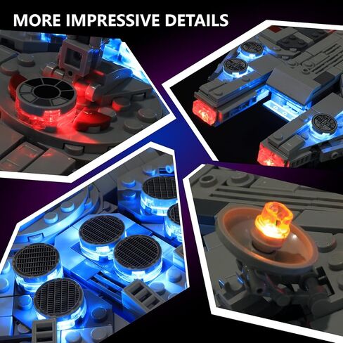 LED Light Compatible with Lego New Hope Millennium Falcon 75375, Upgraded Lights for Lego Millennium Falcon 25th Anniversary Buildable Starship Building Set(Model Not Included) in Saudi Arabia