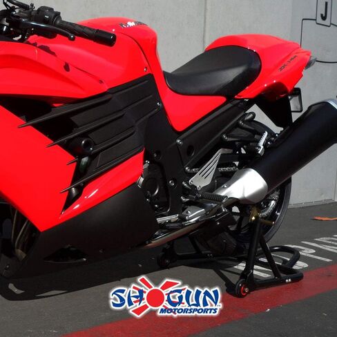 Shogun USA Made Kaw ZX14R 2012 2013 2014 2015 2016 2017 2018 2019 2020 2021 2022 2023 2024 2025 مجموعة منزلق بإطار أسود بدون قطع تتضمن بدون قطع إطار منزلقات وبكرات ذراع متأرجحة وأطراف شريط 755-4719 in Kuwait