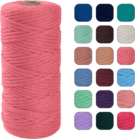 JeogYong Single Strand Macrame Cord 4mm x 109 Yards Natural Cotton Macrame Yarn Rope Cotton Thick Macrame Cord String for Plant Hanger, Wall Hanging, DIY Craft, Wedding, Party Decor (Army Green) in Saudi Arabia