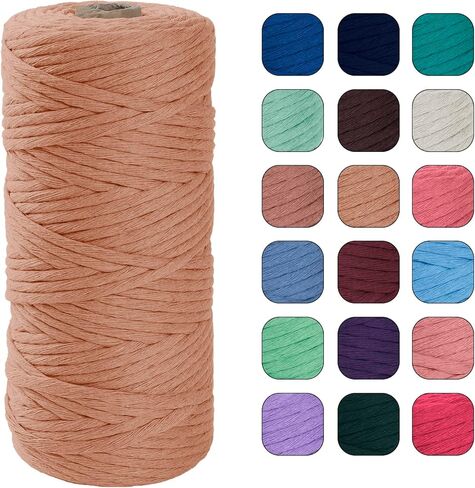JeogYong Single Strand Macrame Cord 4mm x 109 Yards Natural Cotton Macrame Yarn Rope Cotton Thick Macrame Cord String for Plant Hanger, Wall Hanging, DIY Craft, Wedding, Party Decor (Army Green) in Saudi Arabia