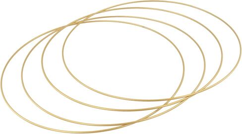 12 PCS 12 Inch Metal Floral Hoops, Gold Wreath Crafts Macrame Ring for Wall Hanging DIY Crafts, Wedding Wreath Decor in Saudi Arabia