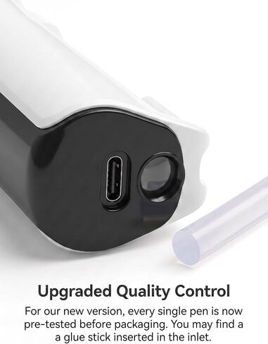 Cordless Glue Pen, Mini Hot Glue Gun, 6s Preheat, Automatic Glue Stick Feeding, Rechargeable Li-ion Battery, 7mm Stick, Perfect for Crafting and DIY (12 sticks+Pushrod) in Kuwait