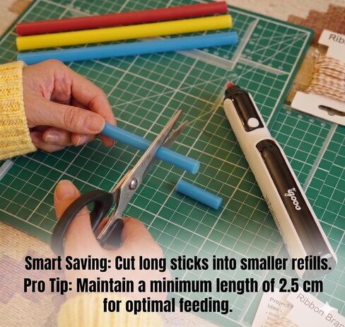 Cordless Glue Pen, Mini Hot Glue Gun, 6s Preheat, Automatic Glue Stick Feeding, Rechargeable Li-ion Battery, 7mm Stick, Perfect for Crafting and DIY (12 sticks+Pushrod) in Kuwait