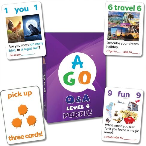 AGO Q&A Purple (المستوى 4) لعبة بطاقة ESL لتعلم اللغة الإنجليزية in Saudi Arabia