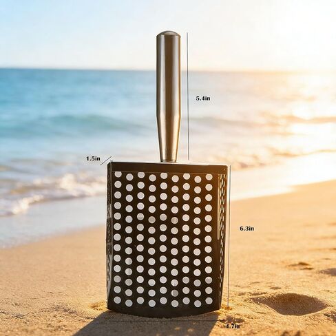 Beach Sand Sifter| Shark Tooth Sifter & Shell Scooper with 1 Mesh Bags, Boys & Girls | Fun Beach Toys for Shell Collecting in Saudi Arabia