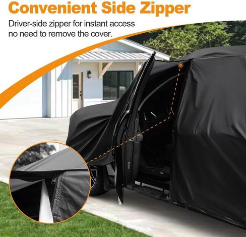 Truck Cover Custom Fit for Toyota Tacoma 2023-2026, Waterproof PEVA with Cotton Lining, All Weather Sun Rain UV Dust Snow Protection,Pickup Cover with Door Zipper in Saudi Arabia