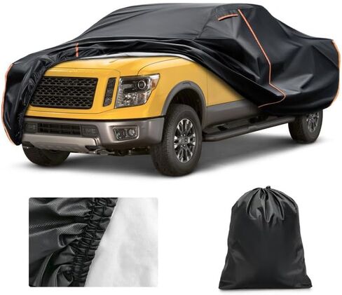 Truck Cover Custom Fit for Toyota Tacoma 2023-2026, Waterproof PEVA with Cotton Lining, All Weather Sun Rain UV Dust Snow Protection,Pickup Cover with Door Zipper in Saudi Arabia
