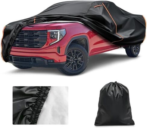 Truck Cover Custom Fit for Toyota Tacoma 2023-2026, Waterproof PEVA with Cotton Lining, All Weather Sun Rain UV Dust Snow Protection,Pickup Cover with Door Zipper in Saudi Arabia