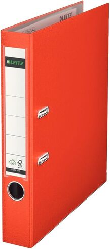 Leitz 10155020 Quality Folder Plastic Cover (A4, 5.2 cm Spine Width) Light Red (Pack of 5) in Saudi Arabia