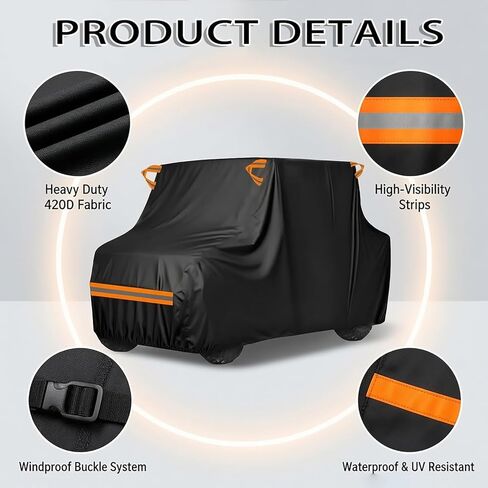 Heavy Duty UTV Cover for CF Moto UFORCE U10 Pro Highland 2026-pr, Water Resistant All-Weather Utility Vehicle Cover, Windproof Side-by-Side Cover for Outdoor Storage in Saudi Arabia
