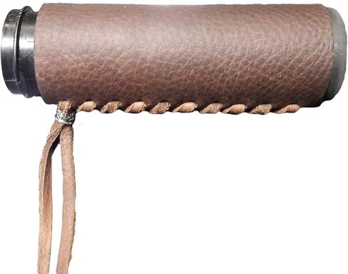 Heavy Duty Brown Leather Motorcycle Grip Covers for HD Motorcycles in Saudi Arabia