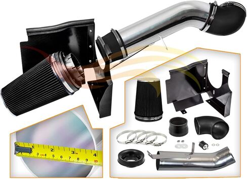 RSG Heat Shield Air Intake Kit with BLACK Filter Compatible For 2007-2008 GMC Yukon & Chevrolet Tahoe with 4.8L / 5.3L V8 ONLY in Saudi Arabia