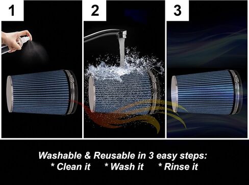 RSG Heat Shield Air Intake Kit with BLACK Filter Compatible For 2007-2008 GMC Yukon & Chevrolet Tahoe with 4.8L / 5.3L V8 ONLY in Saudi Arabia