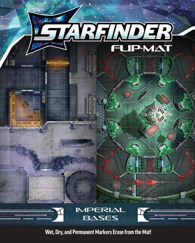 قواعد Paizo Starfinder Flip-Mat الإمبراطورية - خرائط Cliffside Military & Magitech Outpost Maps 24 بوصة × 30 بوصة آر بي جي للخيال العلمي in Kuwait