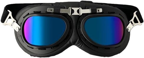 Classic Pilot Style Motorcycle Goggles - Vintage Helmet Compatible, Windproof & Dustproof Lens for Dirt Bike in Saudi Arabia