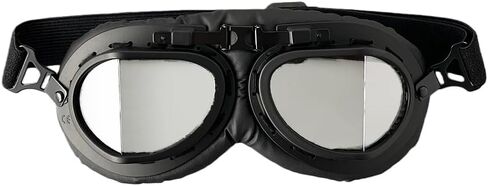 Classic Pilot Style Motorcycle Goggles - Vintage Helmet Compatible, Windproof & Dustproof Lens for Dirt Bike in Saudi Arabia