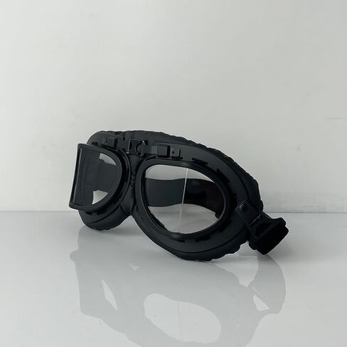 Classic Pilot Style Motorcycle Goggles - Vintage Helmet Compatible, Windproof & Dustproof Lens for Dirt Bike in Saudi Arabia