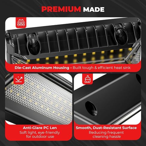 مصابيح RV خارجية 3 جوانب 180 درجة زاوية كاملة RV Porch Light، 4500K أبيض دافئ، ألومنيوم مصبوب، IP67 مقاوم للماء 12-32V DC، مصابيح RV خارجية متوافقة مع RV، العربة، المقطورة، الشاحنة، الشرفة in Kuwait