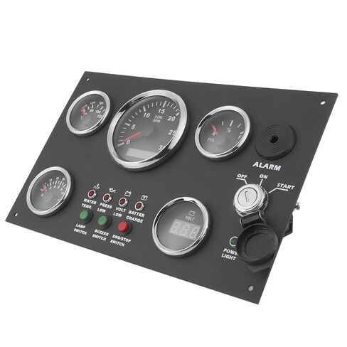 24V Gauge Cluster Oil Pressure Level Water Temperature Voltage Display with Ignition Keys in Saudi Arabia