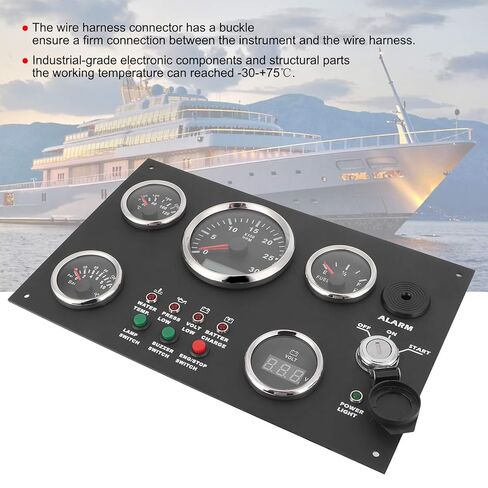 24V Gauge Cluster Oil Pressure Level Water Temperature Voltage Display with Ignition Keys in Saudi Arabia