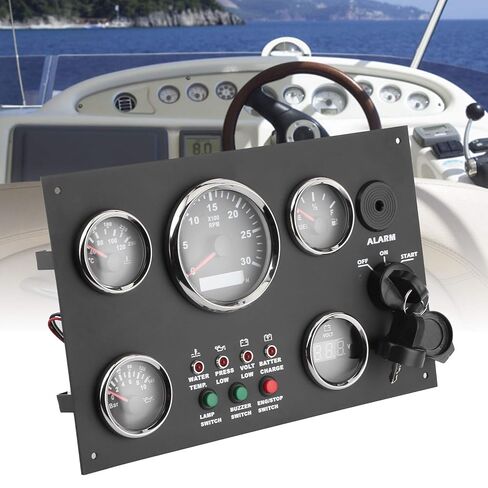 24V Gauge Cluster Oil Pressure Level Water Temperature Voltage Display with Ignition Keys in Saudi Arabia
