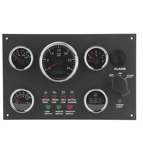 24V Gauge Cluster Oil Pressure Level Water Temperature Voltage Display with Ignition Keys in Saudi Arabia