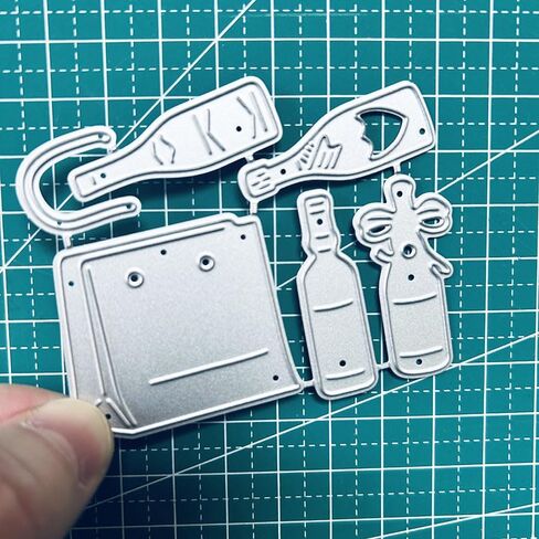 Shopping Bag Die Cuts for Card Making, Wine Bottle Carbon Steel Cutting Dies, Metal Die Cutting Mold, Scrapbooking Dies, DIY Etched Embossing Stencil for Craft in Saudi Arabia