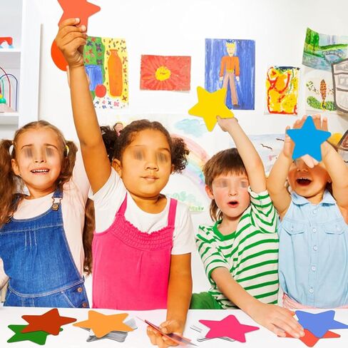 100 Pcs White Star Cutouts Paper Die Cut Stars White Star Stickers Double Sided Paper Star Decorations for Classroom Bulletin Board DIY Crafts Party Wall Decor in Saudi Arabia