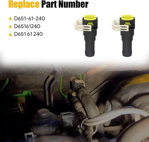 2PCS Cooling Heater Water Hose Connector D651-61-240 D65161240 Compatible with Mazda 2 DE 2007-2010 for Mazda 3 BK BL 2004-2012 for Mazda 5 CR CW 2007-2010 for Mazda 6 GG GH 2008-2012 in Saudi Arabia