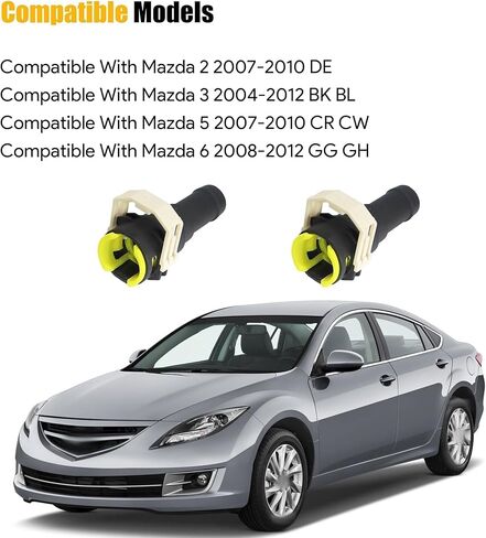 2PCS Cooling Heater Water Hose Connector D651-61-240 D65161240 Compatible with Mazda 2 DE 2007-2010 for Mazda 3 BK BL 2004-2012 for Mazda 5 CR CW 2007-2010 for Mazda 6 GG GH 2008-2012 in Saudi Arabia