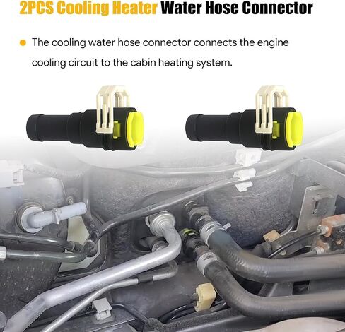 2PCS Cooling Heater Water Hose Connector D651-61-240 D65161240 Compatible with Mazda 2 DE 2007-2010 for Mazda 3 BK BL 2004-2012 for Mazda 5 CR CW 2007-2010 for Mazda 6 GG GH 2008-2012 in Saudi Arabia