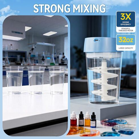 Auto Resin Mixer，Hands-Free epoxy Resin Mixer，Reduce Bubbles，Suitable for 24OZ, Resin molds, Silicone molds, and DIY Crafts in Saudi Arabia