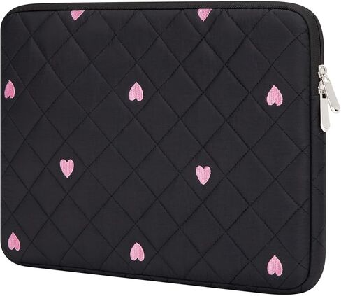 Songbala13-inch Laptop Case 13–14-inch Heart-Shaped Waterproof Laptop Sleeve Compatible with MacBook Air/Pro, HP, Dell, ASUS, Lenovo, Laptop Sleeve Soft Padded Laptop Case,Black in Saudi Arabia