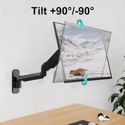 MOUNT PRO Monitor Wall Mount for Max 32 Inch Computer Screen, Premium Heavy Duty Single Monitor Arm, Full Motion Wall Monitor Mount with VESA Extension Kit, Max VESA 200x200mm in Saudi Arabia