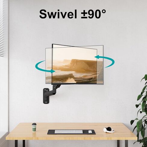 MOUNT PRO Monitor Wall Mount for Max 32 Inch Computer Screen, Premium Heavy Duty Single Monitor Arm, Full Motion Wall Monitor Mount with VESA Extension Kit, Max VESA 200x200mm in Saudi Arabia
