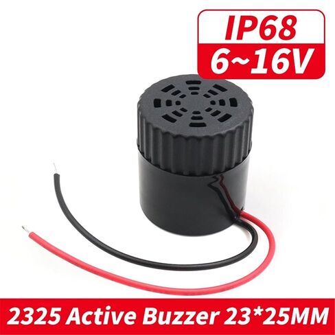 1 قطعة 2325 طنان كهرضغطية نشط 23*25 مللي متر ارتفاع ديسيبل IP68 مقاوم للماء 12 فولت صفارة إنذار مختومة مقاوم للماء 6-16 فولت 23x25 مللي متر in Kuwait